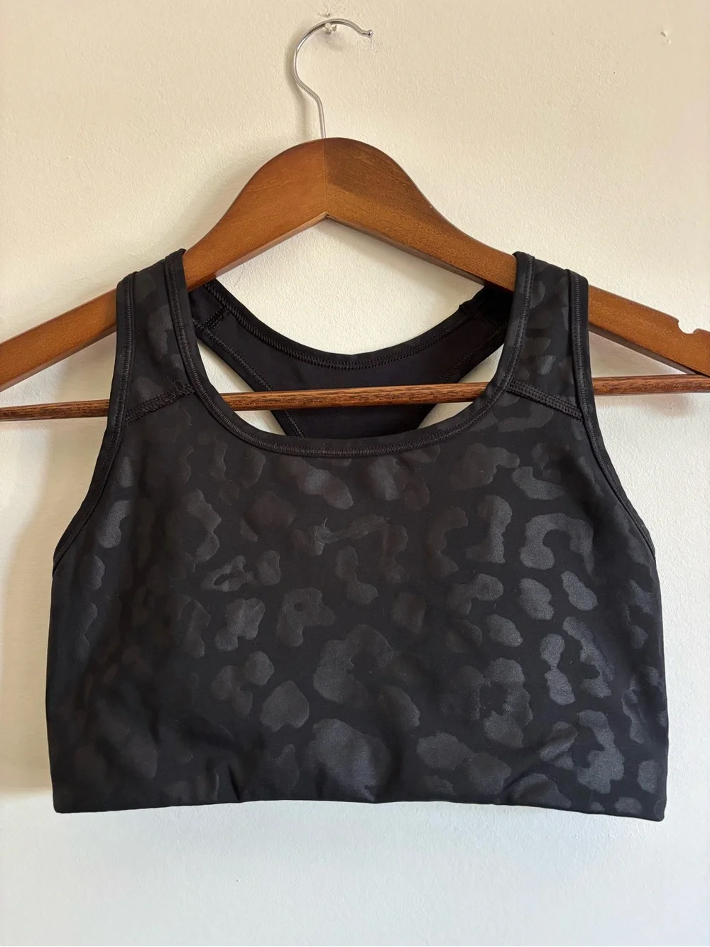 Nike Black Leopard-Print Sports Bra